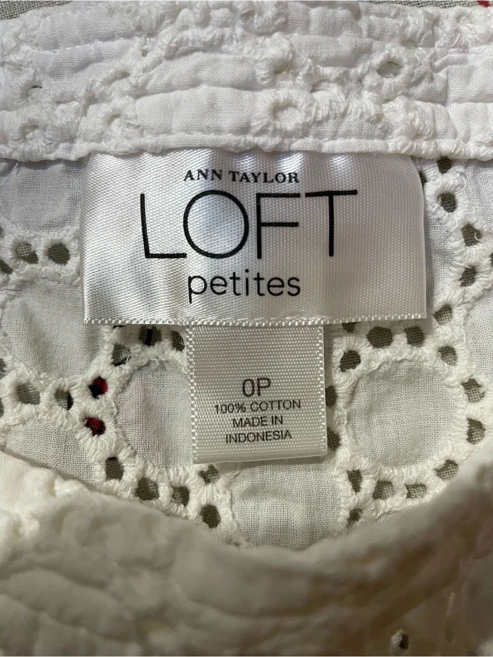 LOFT white cotton